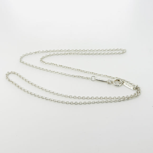 Tiffany & Co Elsa Peretti Chain 18" Necklace in 925 Sterling Silver 1.5mm Links