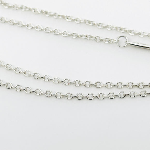 Tiffany & Co Elsa Peretti Chain 18" Necklace in 925 Sterling Silver 1.5mm Links