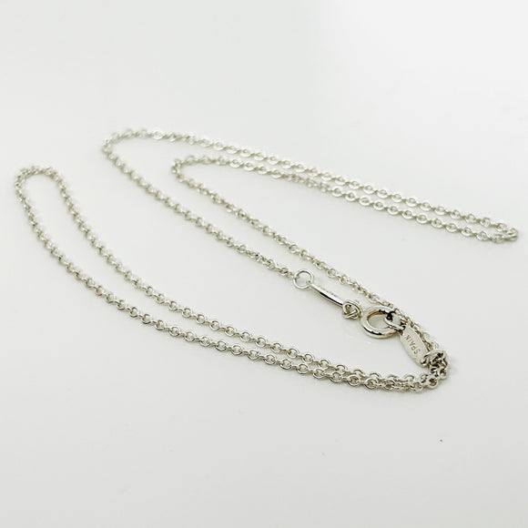 Tiffany & Co Elsa Peretti Chain 18" Necklace in 925 Sterling Silver 1.5mm Links