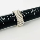 Tiffany & Co. Somerset Mesh Weave Ring Size 6.5 in 925 Sterling Silver-5