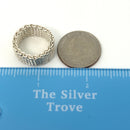 Tiffany & Co. Somerset Mesh Weave Ring Size 6.5 in 925 Sterling Silver-7