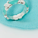 7.5 Tiffany Signature X Kiss Ring in Blue Enamel and Sterling Silver - 4