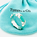 7.5 Tiffany Signature X Kiss Ring in Blue Enamel and Sterling Silver - 6