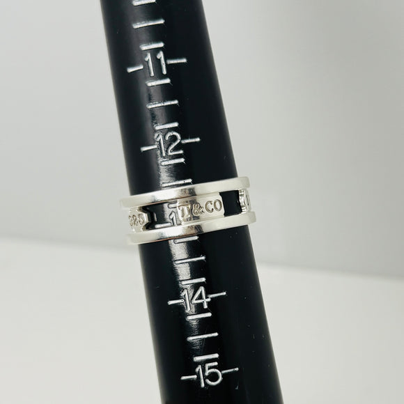 Size 12.5 Tiffany & Co 1837 Cutout Ring Stencil Open Mens Band Unisex