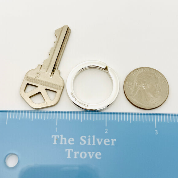 Tiffany & Co Heavy Thick Key Ring in Sterling Silver Keyring