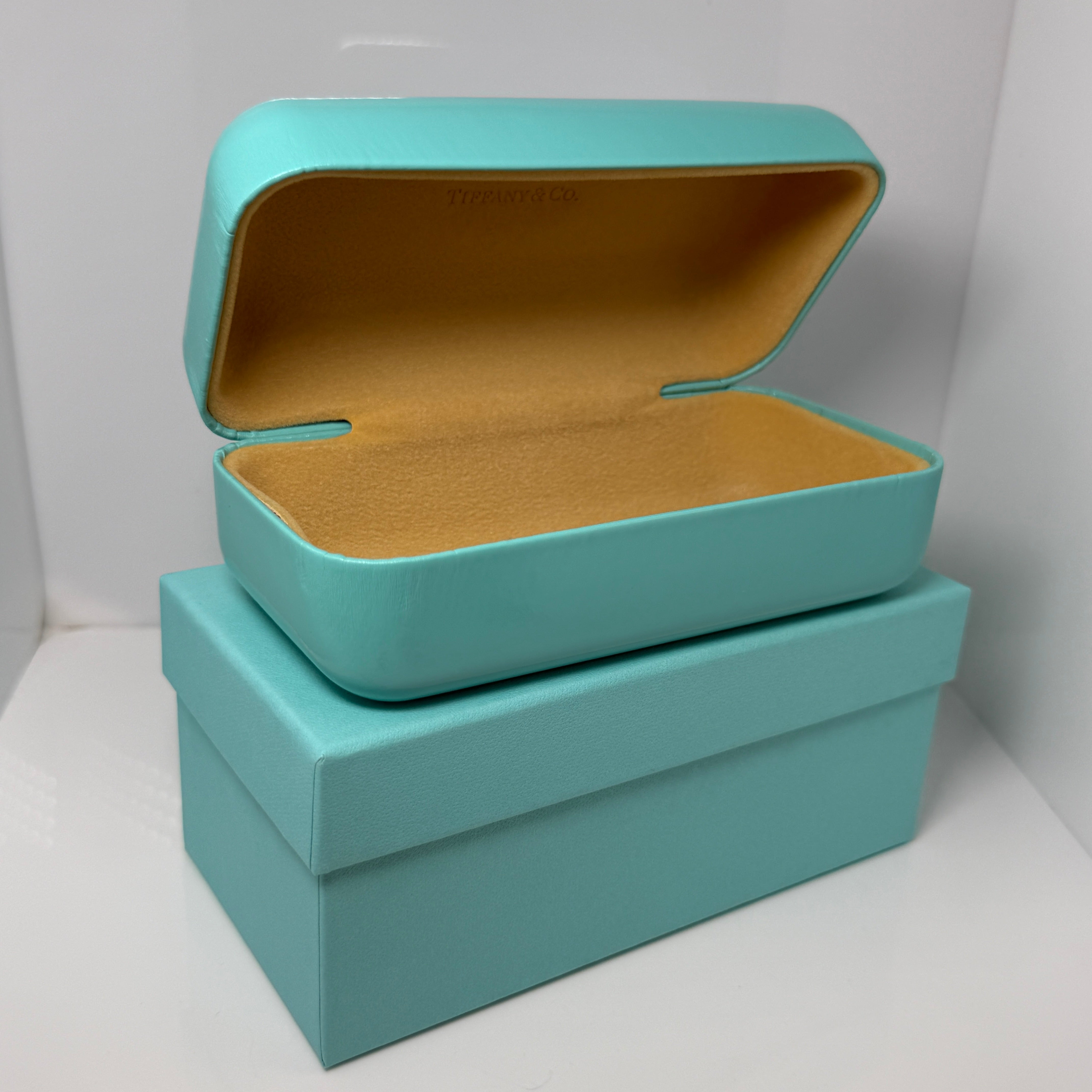 Tiffany & Co Soft Blue Leather Sunglass Eyeglass Storage Case