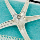Tiffany Starfish Pendant Extra Large by Elsa Peretti Silver Black Silk Necklace-6