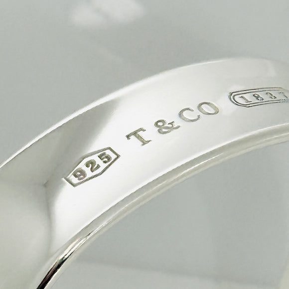 7.5" Tiffany & Co 1837 Square Wide Bangle Bracelet in Sterling Silver Medium
