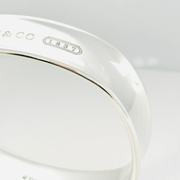 7.5" Tiffany & Co 1837 Square Wide Bangle Bracelet in Sterling Silver Medium