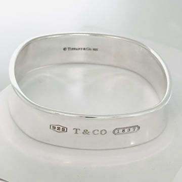 7.5" Tiffany & Co 1837 Square Wide Bangle Bracelet in Sterling Silver Medium