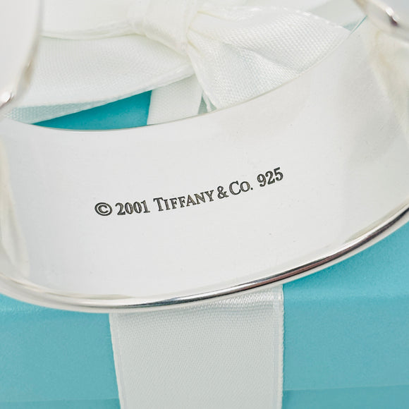Medium 6.5" Tiffany & Co 1837 Extra Wide Cuff Bracelet in Sterling Silver