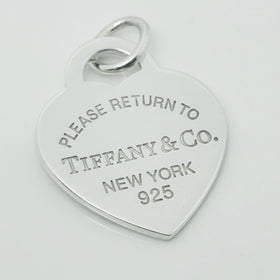 Please Return to Tiffany & Co Heart Tag Pendant or Charm Extra Large 1.2"
