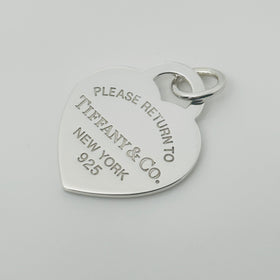 Please Return to Tiffany & Co Heart Tag Pendant or Charm Extra Large 1.2" - 0
