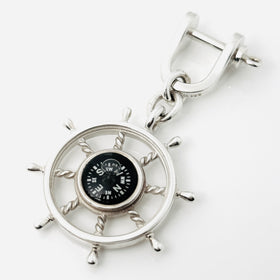 Tiffany & Co Compass Key Ring Keychain Ship Wheel Boat Sailing Captain
