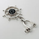 Tiffany & Co Compass Key Ring Keychain Ship Wheel Boat Sailing Captain-6