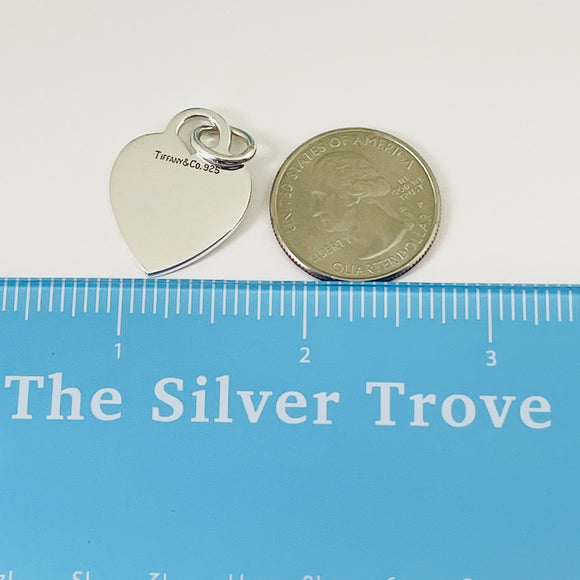 Vintage Tiffany & Co Sterling Silver Engravable Blank Heart Tag Charm or Pendant