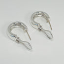 Tiffany & Co Vintage Hoop Huggie Omega Back Earrings in Sterling Silver-3