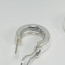 Tiffany & Co Vintage Hoop Huggie Omega Back Earrings in Sterling Silver-4