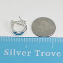 Tiffany & Co Vintage Hoop Huggie Omega Back Earrings in Sterling Silver-5