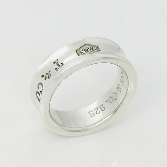 Size 6 Tiffany 1837 Concave Ring Band in Sterling Silver (Copy)