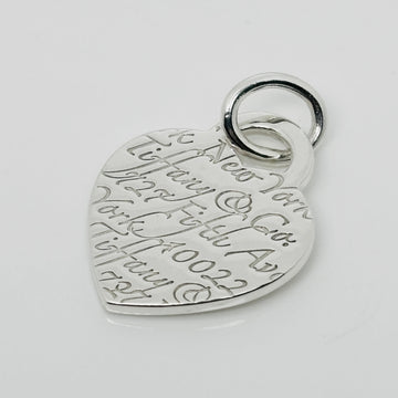 Tiffany & Co Notes 727 Fifth Ave Wave Heart Pendant or Charm in Sterling Silver