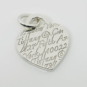 Tiffany & Co Notes Heart Pendant 727 Fifth Ave New York Notes in Sterling Silver - 0
