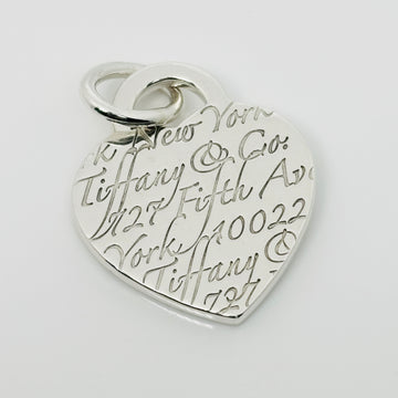 Tiffany & Co Notes 727 Fifth Ave Wave Heart Pendant or Charm in Sterling Silver - 0