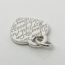 Tiffany & Co Notes 727 Fifth Ave Wave Heart Pendant or Charm in Sterling Silver-6