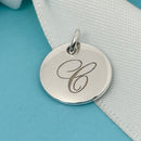 Tiffany Letter C Notes Alphabet Disc Pendant-1