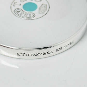 Tiffany & Co 1837 Compact Round Purse Mirror in Blue Enamel and Sterling Silver - 0