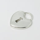 Tiffany Keyhole Heart Padlock Lock Charm Pendant in Sterling Silver-6