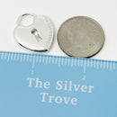 Tiffany Keyhole Heart Padlock Lock Charm Pendant in Sterling Silver-7