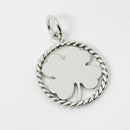Tiffany Silver Twist Good Luck Shamrock Lucky Irish 4 Leaf Clover Charm Pendant-4