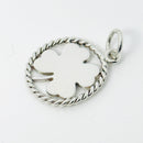 Tiffany Silver Twist Good Luck Shamrock Lucky Irish 4 Leaf Clover Charm Pendant-5