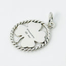 Tiffany Silver Twist Good Luck Shamrock Lucky Irish 4 Leaf Clover Charm Pendant-3