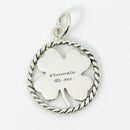 Tiffany Silver Twist Good Luck Shamrock Lucky Irish 4 Leaf Clover Charm Pendant-1
