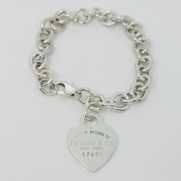 8.5" Large Please Return to Tiffany New York Heart Tag Charm Bracelet
