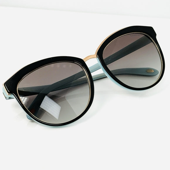 Tiffany & CO. 1837 Sunglasses Havana Blue Cat Eye Brown Lens TF4146 81343B