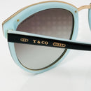 Tiffany & CO. 1837 Sunglasses Havana Blue Cat Eye Brown Lens TF4146 81343B-5