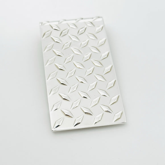 Tiffany Tire Tread Plate Diamond Plate Money Clip in Sterling Silver Mens Unisex