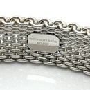8" Large Tiffany & Co Silver Somerset Mesh Weave Flexible Bangle Bracelet-2