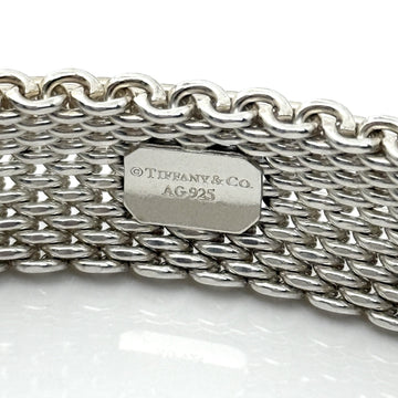 8" Large Tiffany & Co Silver Somerset Mesh Weave Flexible Bangle Bracelet - 0