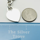Tiffany Heart Tag Charm Bracelet in Sterling Silver Blank Engravable Heart-7