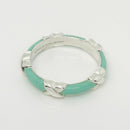 Size 8 Tiffany Signature X Kiss Ring in Blue Enamel and Sterling Silver-1