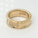 Size 5 Tiffany & Co Gold Plated 1837 Ring in Sterling Silver Concave-1