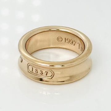 Size 5 Tiffany & Co Gold Plated 1837 Ring in Sterling Silver Concave