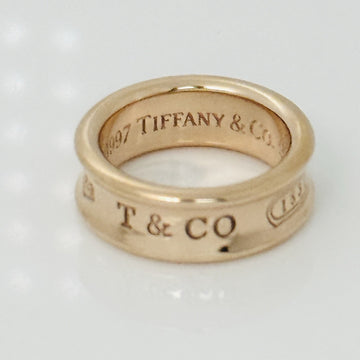 Size 5 Tiffany & Co Gold Plated 1837 Ring in Sterling Silver Concave - 0