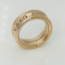 Size 5 Tiffany & Co Gold Plated 1837 Ring in Sterling Silver Concave-5