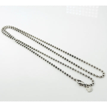 24" Tiffany & Co Sterling Silver 2.5mm Bead Necklace Dog Chain w Lobster Clasp