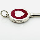 Tiffany & Co Red Enamel Heart Key Pendant in Sterling Silver-5